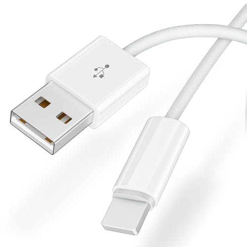 Cable Carplay para iPhone 14 13 12 11 Pro Max XR XS X 8 7 6 Plus SE, 1m Cable con sincronización de datos para iPad 8 9 para iPad mini 1 2 3 4 5 para iPad Air, 2.4A Cable carga coche