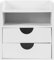 woodluv Desktop Organiser With 2 Drawers, Mini Shelf Storage Box, Drawer Storage For Home Workspace Office Supplies, White - 19.4 (L) x 13 (W) x 21 (H)