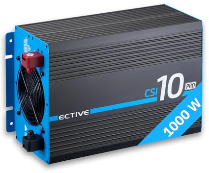 ECTIVE Wechselrichter 12V auf 230V CSI PRO 10-1000W reine Sinuswelle | Offgrid-Spannungswandler DC/AC Strom mit USB, Überlast- & Überhitzungsschutz, Leistungsstark, Sicherheit, Extrem Leise