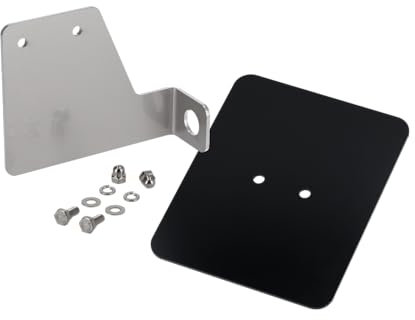 Kennzeichenhalter aus Edelstahl, mit Unterlage ABS & Befestigungsmaterial - für Simson SR1, SR2, KR50