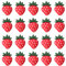 Lot de 25 décorations de gâteau d'anniversaire en forme de fraises rouges pour cupcakes et cupcakes - Thème été - Décoration de gâteau de mariage