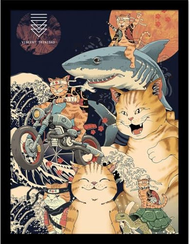 Gerahmtes Poster Vincent Trinidad Catana Montage, Mehrfarbig, 40cm x 30cm
