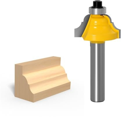 1pc Double Roman Ogee Edging Router Bit Large 8mm shank Dovetail Router Bit Cutter wood working(8X25)