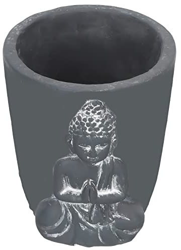 Toyvian Pot De Fleurs Tête De Bouddha Ciment Pot pour Plantes Contenant Décoratif pour Intérieur Et Jardin