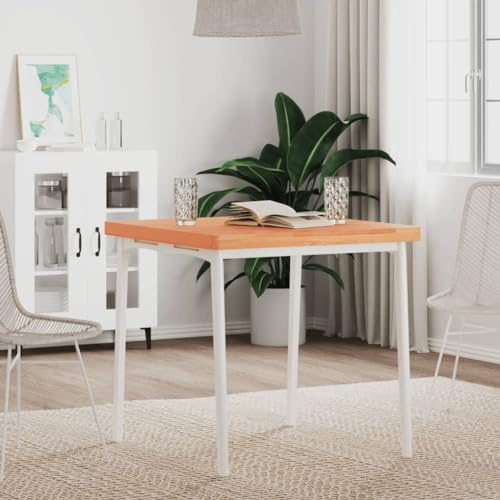QUAHEAS Tischplatte 70x70x4 cm, Quadratisch Massivholz Buche Lackiert, Robuste Oberfläche für Esstisch & Schreibtisch, Vielseitige Holz Tischplatte mit Abgerundeten Ecken