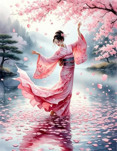 Puzzle 700 Piezas Adultos,Arte de Rompecabezas DIY,Puzzles Juguetes Educativos Estimulantes Decoración del Hogar (Chica Bailarina Japonesa)