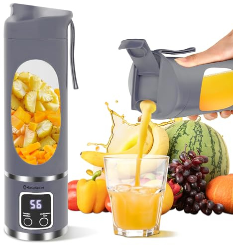 EasySpeed Batidora de Vaso Portátil 500 ml (Azul Morado) | 12 cuchillas, batería 1200 mAh, portátil, ideal para batidos, gimnasio, oficina, acampadas y viajes