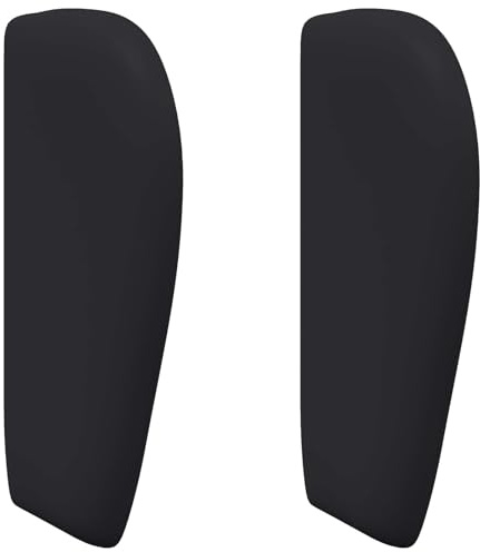 vidaXL Kopfteil Ohr Schwarz 40 x 23 x 6 cm PVC, Elegantes modernes Kopfteil, samtige Oberfläche, Schaumstoffpolster, robuster Sperrholzrahmen, gemütlich, minimalistisches Design