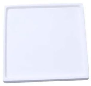 XXAD553TY al Chiuso Sottovaso in Ceramica for Piante, sottovaso Quadrato for Soggiorno, Balcone, Patio(Bianco,Grande)