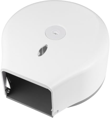 Roleader Wall Mounted round Toilet Paper Holder Abs Tissue Dispenser with Key Lock, Waterproof Roll Paper Holder for Home and Bar Bathroom Accessories