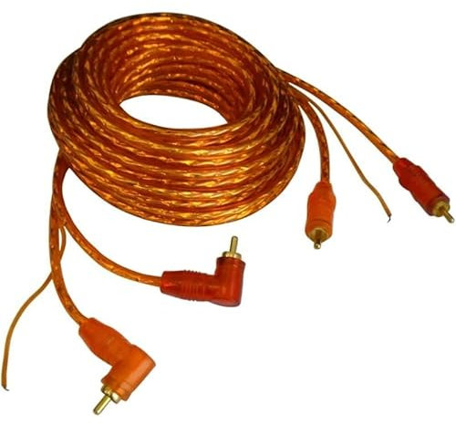 Sound-way - Cavo audio RCA 5 metri 90°, doppia schermatura, alta qualità, cavo a distanza per amplificatore