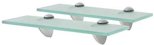 vidaXL Estante Flotante de Cristal Medidas 30x20 cm Grosor del Vidrio de 8 m