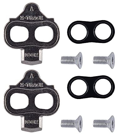 LOOK Cycle - X-Track Cleats - Unidirektionaler Ausstieg - Ultrakompakt - Leichtgewicht - Winkelfreiheit 6 ° - Cleats für MTB, Schotter oder Stadtfahrten.