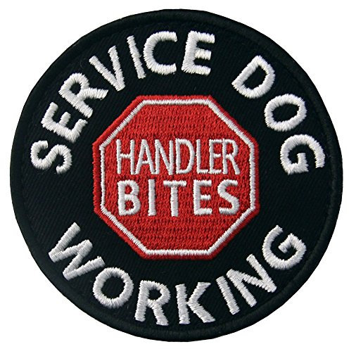 Service Hund Arbeiten Westen/Geschirre Bestickter Aufnäher mit Haken- und Flauschbänder