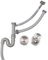 Garosa Tuyau Évier Double Réservoir Raccords De Tuyau Extensible Evier De Cuisine Flexible Tuyau De Vidange Siphon S Siphon Salle De Bains Vidange Plomberie