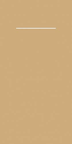 Mank Airlaid Besteckservietten Uni | 40 x 40 cm | 1/8-Falz | Premium Einweg-Serviette | saugstark | Basic | 75 Stück (Naturbraun)