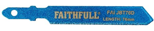Faithfull JBT76D - Lama diamantata per seghetto alternativo, 76 mm, multicolore