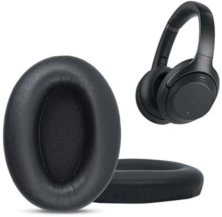 Rhinenet Ersatz-Ohrpolster für Sony WH-1000XM3 (WH1000XM3) Over-Ear-Kopfhörern, Ersatzpolster Memory-Schaum Aktiver Lärmschutz, Schweißfest & 12h Proteinleder Ersatz Ohrpolster