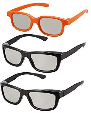 N/A 3D-Brillen-Set für Movies/Kino, kompatibel mit Reald Cinema 2 × Erwachsene Sized und 1 × Kindergröße