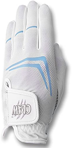 CaddyDaddy Claw Golf Gloves for Women | Flex-Mesh Design for Cool Ventilation | Lasts 3-5 Times Longer Than Leather | Silicone-Web Coating for Maximum Grip | Machine-Washable | White | LH-Large