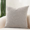 DOMVITUS Boucle Kissenbezüge, luxuriös, dekorative Kissen für Bett, Sofakissen für Wohnzimmer, Akzent-, Couchkissen, weicher Kissenbezug, Sandgrau, 50,8 x 50,8 cm, 1 Stück
