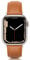 Tuocal Genuine Leather Strap Compatible with Apple Watch Straps 38mm 40mm 41mm, Soft Elegant Leather Replacement Strap for Apple Watch iWatch Series 8 7 6 5 4 3 2 1 SE Sports Edition Women, Gold Brown