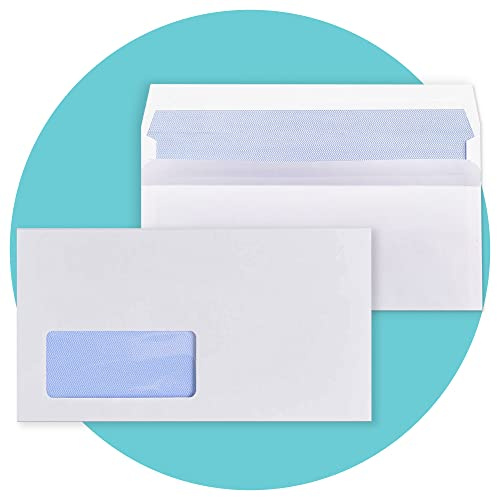 Triplast 20 x DL Self Seal Security Envelopes (Size: 110x220mm) | Address Window, Self Sealing & Printer Safe Mailing Paper Envelopes | Ideal for Everyday Home, Office & Commercial Use