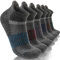 Merino Wool Ankle Hiking Socks Compression Warm Thermal Winter Thick Cushion Running Moisture Wicking No Show Socks Gifts Stocking Fillers for Women Men 6 Pairs(Grey,L)