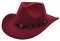 Faringoto Cowboyhut Herren Cowgirl Hut Filzhut Fedoras Hüte für Damen, wein, Einheitsgröße