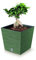 URBNLIVING Square Modern Grain Look Planter Low Flower Plant Pot Indoor Outdoor Garden Decor Contemporary (Earth Green)
