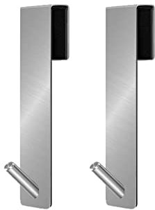 2 Pezzi Ganci per Porta Doccia, Porta Accappatoio da Bagno Accessori Bagno Inossidabile Senza Foratura Gancio Accappatoio Doccia Fornisce Protezione in Schiuma per Vetri da 6 a 12 mm di Spessore