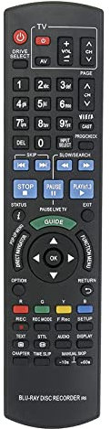 VINABTY N2QAYB000475 Fernbedienung ersetzen Passend für Panasonic Blu-ray Disc Recorder DMR-BW880 DMR-BW780 DMR-XW480 DMR-XW380 N2QAYB000479 N2QAYB000644 N2QAYB000757 N2QAYB000756 N2QAYB000475