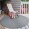 the carpet Toulouse - In- und Outdoor Teppich für Wohnzimmer und Küche - Pflegeleicht, Wasserabweisend, Robust und Strapazierfähig, Grau, 120 cm Rund