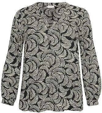 KAFFE CURVE Damen Bluse Langarm KCmirta Lange Ärmel