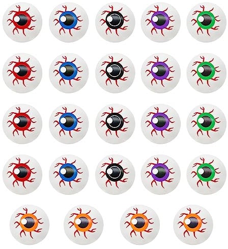 Bekecidi 24pcs Halloween Eyeballs Scary Eyeballs Hollow Plastic Eyeballs for Halloween Fake Eyes Eyeballs Halloween Terror Props for Halloween Party Decorations (4cm/1.57in)