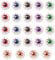 Bekecidi 24pcs Halloween Eyeballs Scary Eyeballs Hollow Plastic Eyeballs for Halloween Fake Eyes Eyeballs Halloween Terror Props for Halloween Party Decorations (4cm/1.57in)