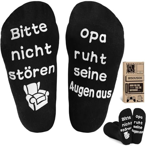 BISOUSOX Geschenke für Männer Papa Oma Lustige Socken Herren 39-46 Baumwolle Socken Vatertagsgeschenk für Papa Bester Papa Socken Geburtstagsgeschenk für 50 60 Jahre Alt