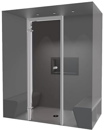 180 x 100 - Kit de Construction Cabine de Douche Hammam à carreler avec générateur Vapeur