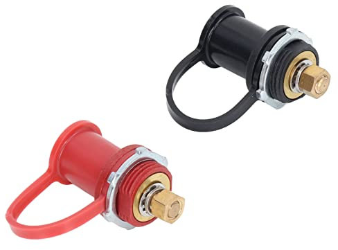Kit de Borne de Chargeur de Batterie, Poteau de Saut de Batterie à Goujon 250 A avec Couvercle Bornes de Batterie à Distance de 20 Mm Borne de Cavalier de Batterie pour Voiture,