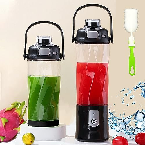 Mixeur Blender Portable 580ml /20oz pour Shakes et Smoothies - Mini Mixeur Smoothie Portable avec 6 Lames et USB blender 270W Glace Pilée Blenders avec couvercle de voyage (Noir)