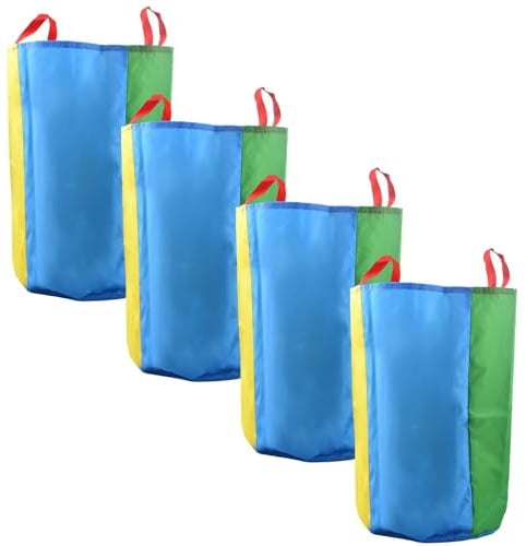 heavenlife 4 Stück Kartoffelsack Renntaschen, Spring Renntaschen für Kinder Erwachsene, Bunte Sprungsäcke für Geburtstagsparty-Hinterhof-Picknick