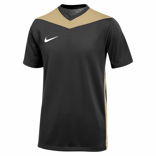 NIKE Unisex Kids Top Y Nk DF Prk Drb IV JSY SS, Black/Jersey Gold/White, FD7438-011, XS