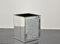 Biznest Luxury Crystal Mirrored Trash Bin with Silver Crushed Jewel Diamonds for Bathroom Decoration Home