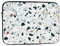 Housse de protection pour ordinateur portable de 17 pouces en tissu Oxford résistant aux chocs avec imprimé Terrazzo blanc