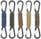 SENHAI 5 Stück geflochtener Paracord-Karabiner, Doppelkopf-Karabiner, Schlüsselanhänger, Outdoor-Karabinerhaken, Kordelclip zum Aufhängen von Schlüsseln oder Wasserflaschen, Schlüsseln, Rucksack,