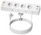 Regleta Enchufes Proteccion Sobretension, Toma de Mesa con USB C, Regleta 4 Enchufes con Conmutable Individualmente,Enchufes Multiple con Dispositivo de Sujecióncon,Cable 2M, Blanco