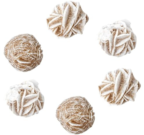 Pietra di Cris-tallo Rosa del Deserto - 1/3/6/9 Pezzi Pietre Curative Uniche Naturali Rosa del Deserto | Pietra Grezza di Cris-tallo di Selenite di del Deserto I Ornamento da Tavolo Decorazione