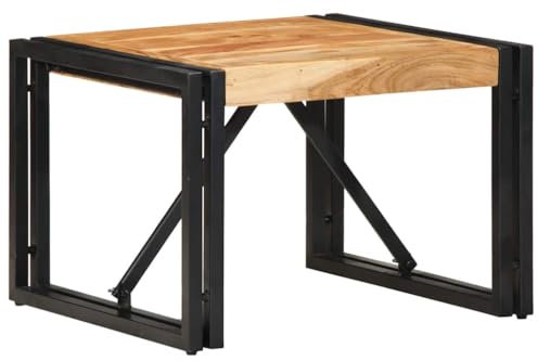 vidaXL Couchtisch 50x50x35 cm Massivholz Akazie, Beistelltisch, Wohnzimmertisch, Kaffeetisch, Sofatisch, Akzenttisch, Teetisch, Telefontisch