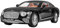 SYYANFEI Auto Modell 1/24 Für Bentley Continental GT-Legierungsmodell Aus Druckgussmetall Bentley Mulsanne-Limousine Spielzeugauto Luxusauto-Ornamente Jungen Mädchen Geschen(Schwarz)