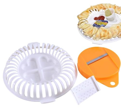 Kit de fabrication de chips pour micro-ondes - Fabricant de chips de pommes de terre et légumes de fruits Pp, chips de pommes de terre faits maison plateau pour micro-ondes, fabricant de chips de